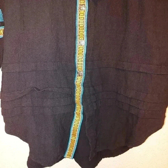 L&B Lucky & Blessed Black Southwest Print Western Style Dress Small - Picture 3 of 8